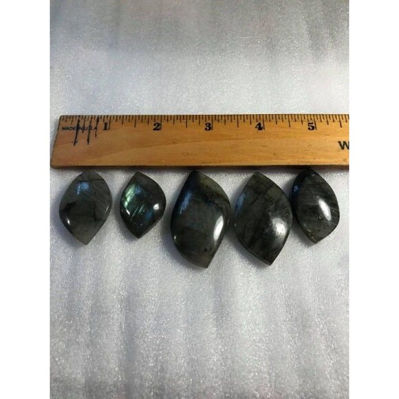 Labradorite Cabochon Lot - 5 cabs #2 - Picture 8 of 8